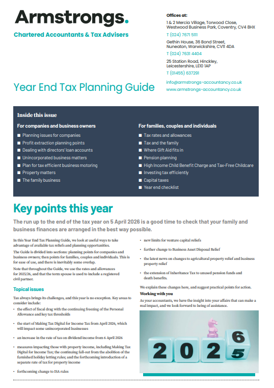 Year End Tax Planning Guide 2026